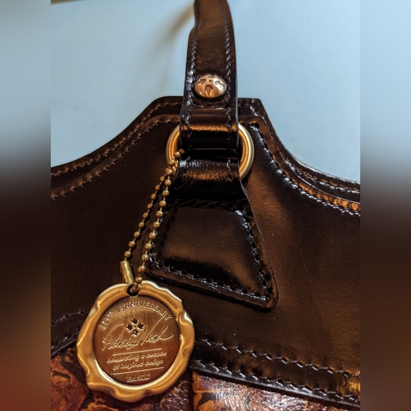 NWT Patricia Nash Leather Animal Print Bag & Matching Wallet w/10 yr Ann… - Picture 7 of 16